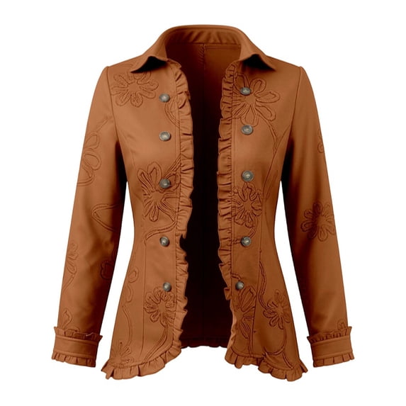 Bjutir Kids Jacket Girls Long Sleeve Button Up Jacket Soft Solid Color ...