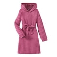 thumbnail image 1 of Bjutir Kids Sweater Dress Girls Solid Color Long Sleeve Dress Cozy Hooded Dresses For Active Wear, Size 7-12 Years, Pink, 1 of 7