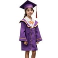 thumbnail image 1 of Bjutir Kindergarten Cap And Gown 2024 Kids Boys Girls Preschool Kindergarten Graduation Gown Cap Set With Tassel For Child Outfits Purple 3-4 Years, 1 of 4
