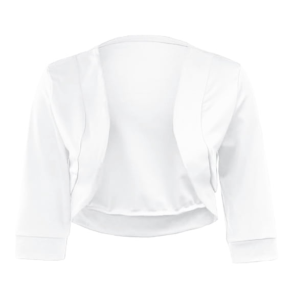 Bjutir Long Sleeve Coats For Women Summer Cardigan 3/4 Sleeve Cropped Cardigan Jacket Cardigan Bolero White
