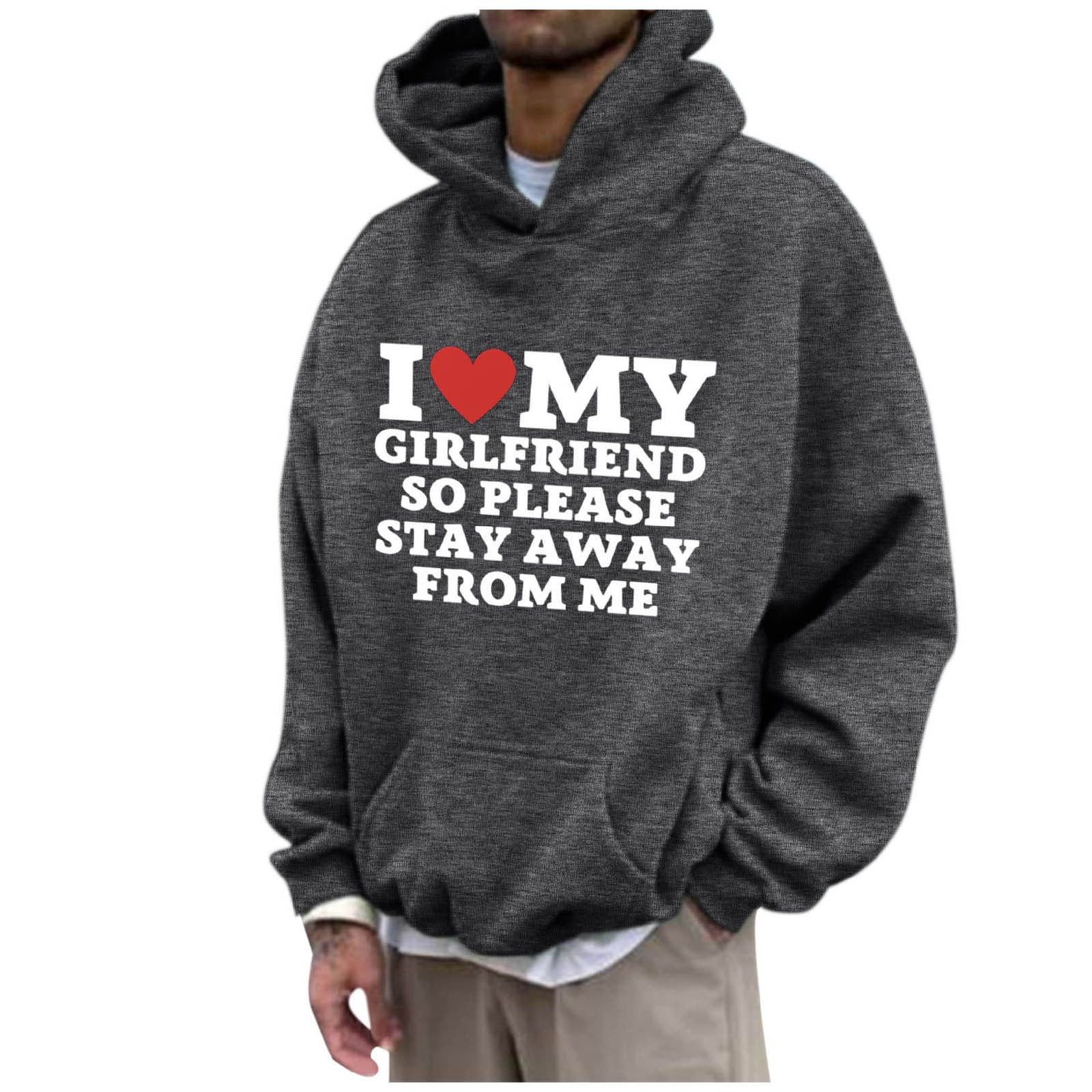 Bjutir Mens Hoodie Sweatshirts Couple Style Valentines Day Trendy