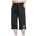 thumbnail image 1 of Bjutir Mens Shorts Casual Summer Shorts With Pockets Plus Size Pants Black 4Xl, 1 of 5