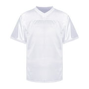 Bjutir Mens T Shirts Fashion Simple Sports T Shirt Hop Party Blank Football Top White