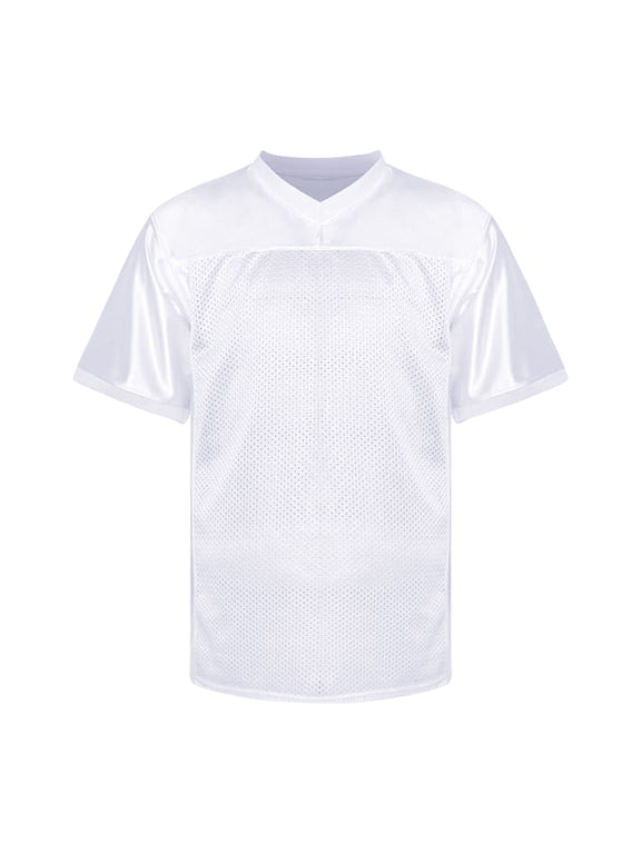 Mens T Shirts Fashion Simple Sports T Shirt Hop Party Blank Football Top White