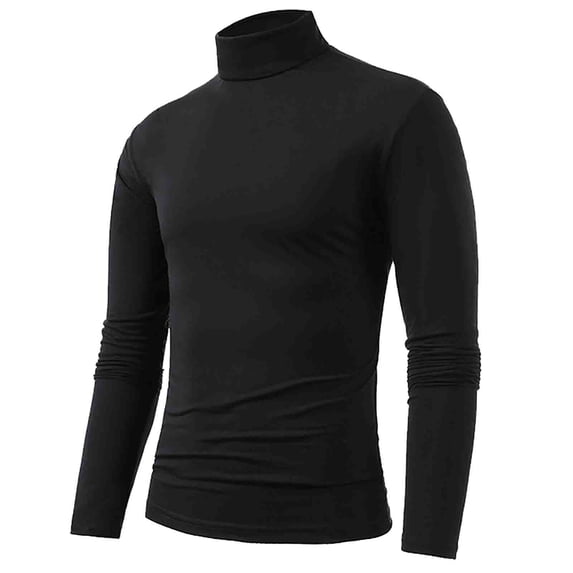 Bjutir Mens T Shirts Long Sleeve Solid Color Basic Shirts Cozy High ...