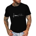 thumbnail image 1 of Bjutir Mens T Shirts Summer Fashion Casual Round Neck Small Print T Shirt Short Sleeve Shirt Black, 1 of 5