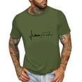 thumbnail image 1 of Bjutir Mens T Shirts Summer Fashion Casual Round Neck Small Print T Shirt Short Sleeve Shirt Green, 1 of 5