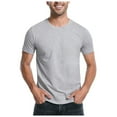thumbnail image 1 of Bjutir Mens T Shirts T Shirt Soft White Plain Crew Neck Casual Basic T Shirt For Men Grey, 1 of 4