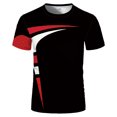 thumbnail image 1 of Bjutir Mens Tshirts 3D Printed Casual Sports Loose Color Short Sleeved T Shirt Shirts Black, 1 of 2