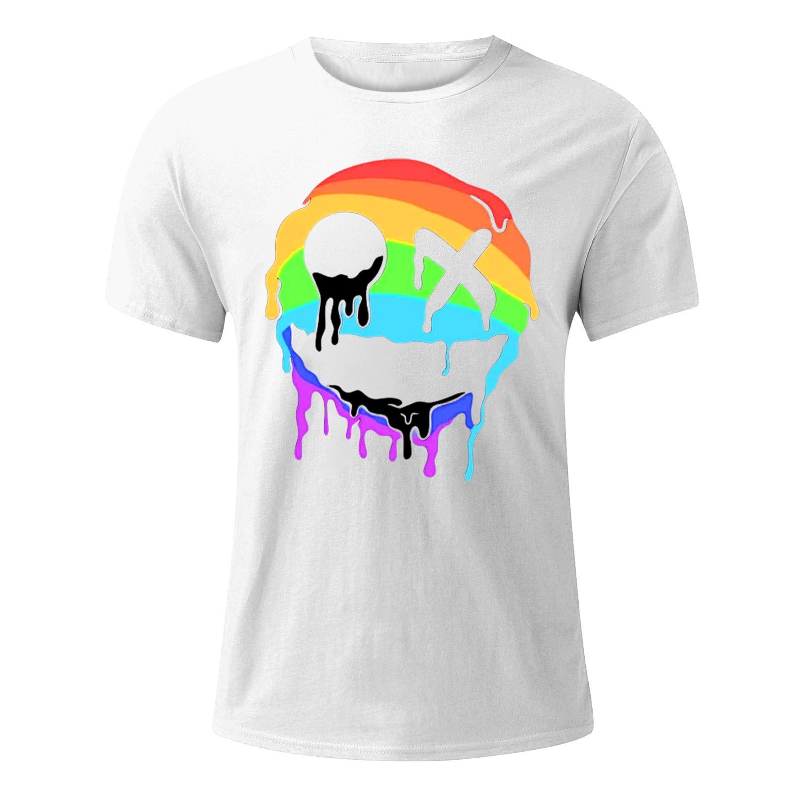 Bjutir Mens Tshirts Printed Short Sleeve T Shirt Shirts White