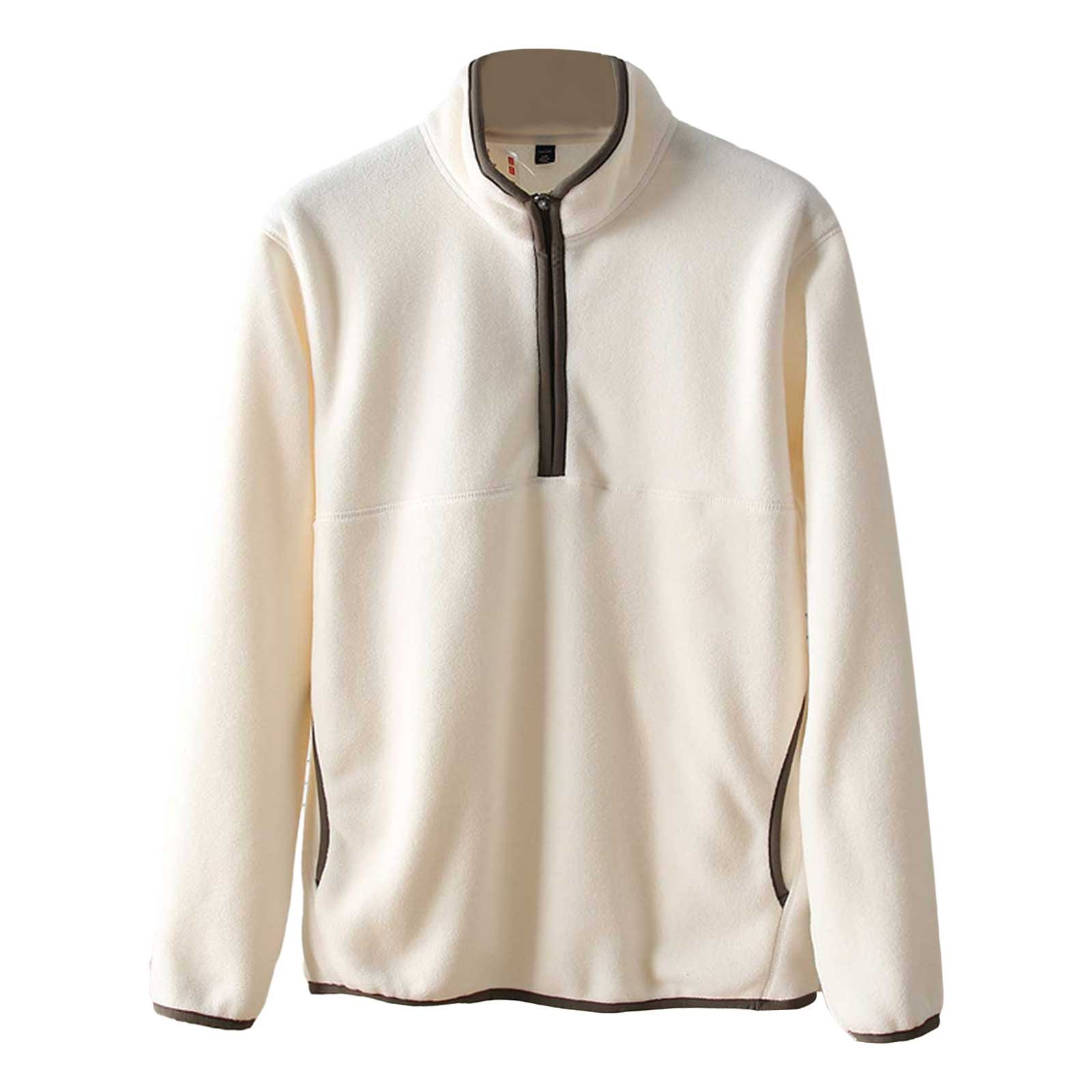 Bjutir Oversized Sweatshirt For Men Autumn Winter Warm Half Zip