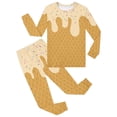 thumbnail image 1 of Bjutir Pajamas Set For Girls Boys Ice Cream Print Crewneck Tops And Pants Pjs Set Cozy Homewear Long Sleeve Clothing Set Size 2-10 Years, Yellow, 1 of 4