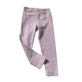 thumbnail image 1 of Bjutir Pants For Girls Toddler Baby Leggings Ribbed Ruffle Solid Color Tight Stocking Bottom Pants Purple Size 4-5 Years, 1 of 3