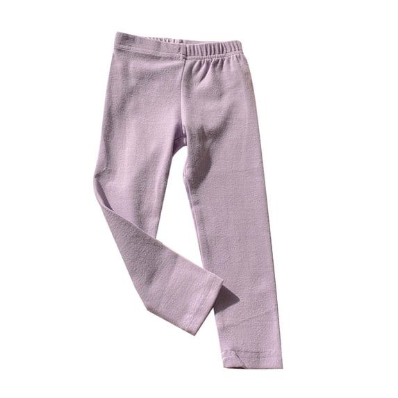 Bjutir Pants For Girls Toddler Baby Leggings Ribbed Ruffle Solid Color Tight Stocking Bottom Pants Purple Size 4-5 Years
