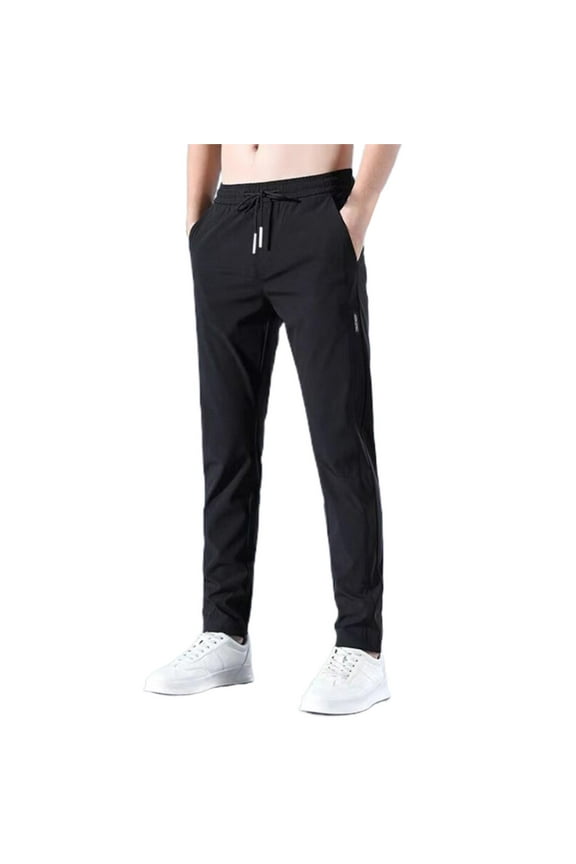 Pants For Men Fast Dry Stretch Pants Ice Cool Breathable Pants Running Jogger Drawstring Sweatpants With Pockets