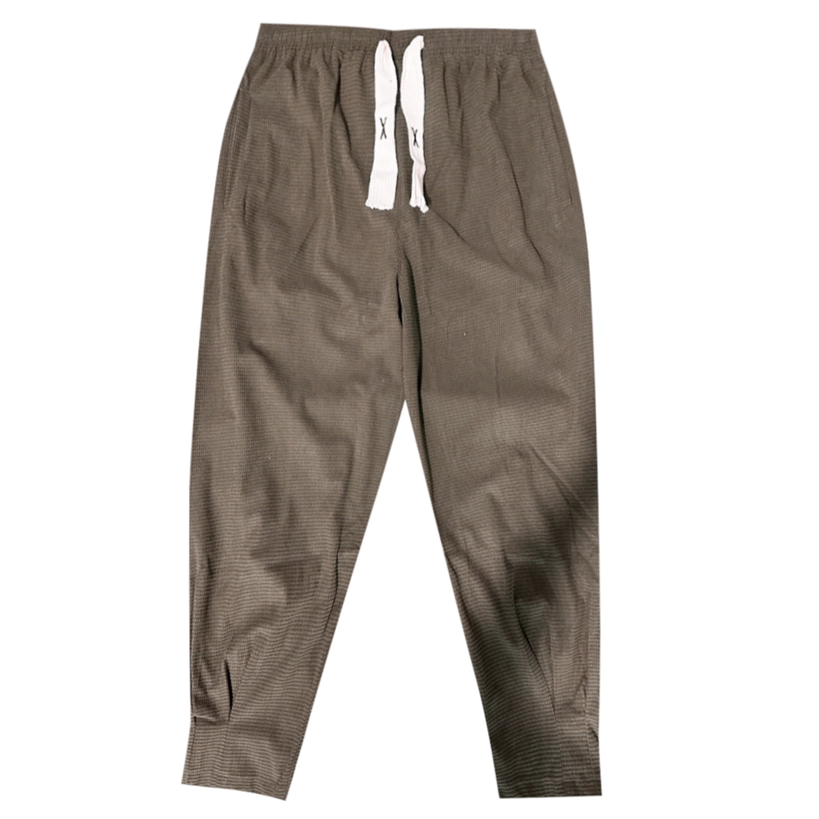 Bjutir Pants For Mens Casual Corduroy Pants Waist Drawstring Pant