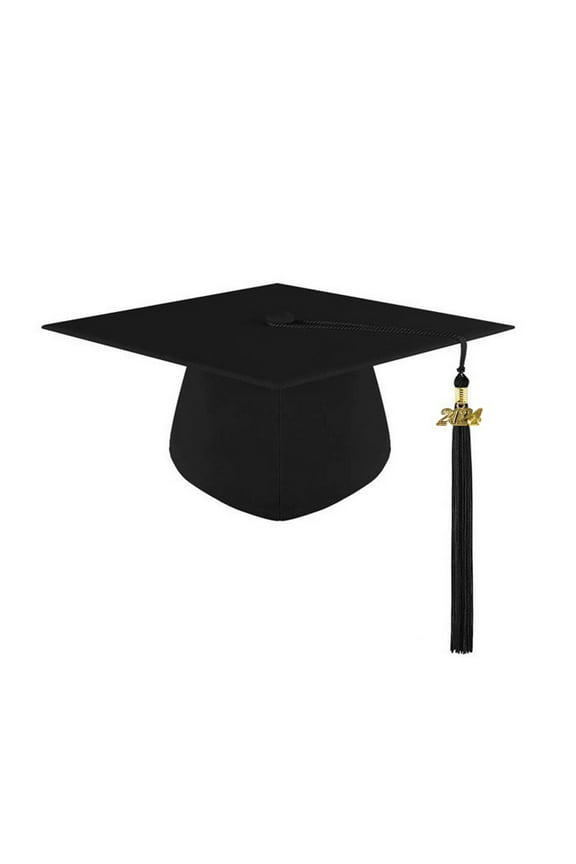 Preschool Kindergarten Cap With Tassel Boys Girls Children School Graduation Hats 2024 Black One Size