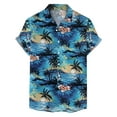 thumbnail image 1 of Bjutir Shirts For Men Summer Comfortable Print Short Sleeved Button Up Shirt Yellow 2Xl, 1 of 3