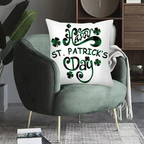 Bjutir St. Patrick's Day Pillow Covers Irish Day Pillowcase Living Room Sofa Bedroom Decoration Pillowcase