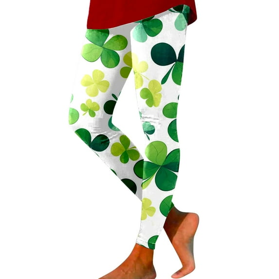 Bjutir St Patricks Day Leggings For Women Women Print Tights Leggings Control Yoga Sport Leggings For Women High Waisted Leggings