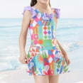 thumbnail image 1 of Bjutir Summer Girls Swimsuit Size 5-6 Years Sleeveless Cartoon Printing Beach Bathing Baby Suit Swimwear Toddler Girl Swimwear Pink, 1 of 9