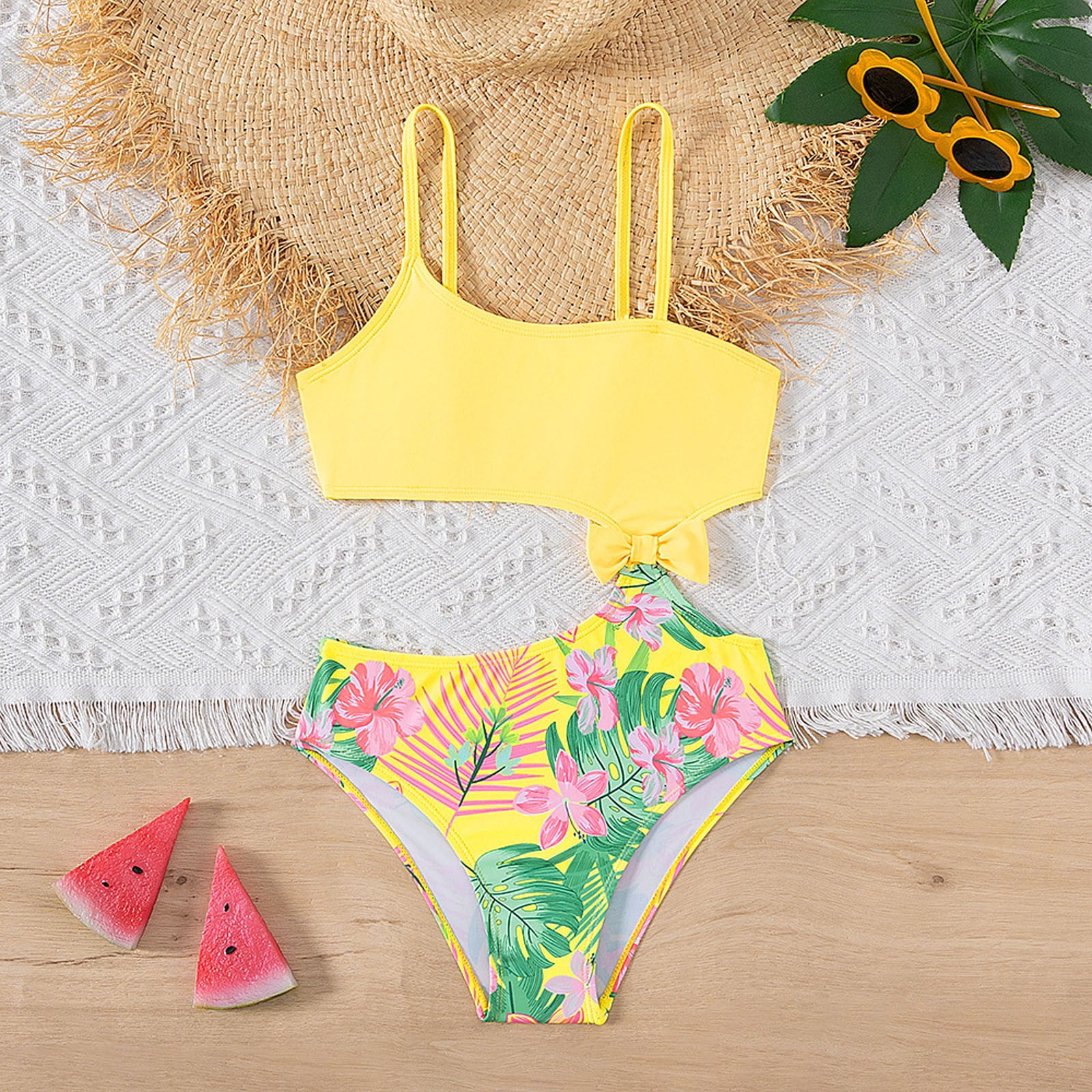 Bjutir Summer Girls Swimsuit Size 9-10 Years Kids Bikini 2 Piece Bikini ...