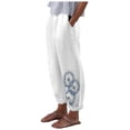 thumbnail image 1 of Bjutir Summer Pants For Women Spring Summer Fashion Casual Printed Trousers Pocket Casual Pants Dark Blue Xl, 1 of 5