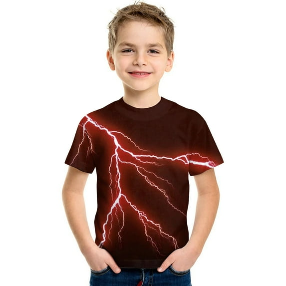 Bjutir Summer T-Shirts For Boys Toddler Girls Shirt Fashion Cool 3D Prints Shirt Gift Trendy Kid Shirt Kid T Shirt Youth Shirt Top For 5-6 Years