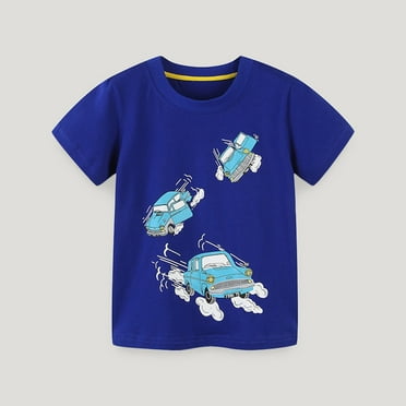 Bjutir Summer T-Shirts For Boys Toddler Girls Spring Print Short Sleeve T Shirts For 3-4 Years