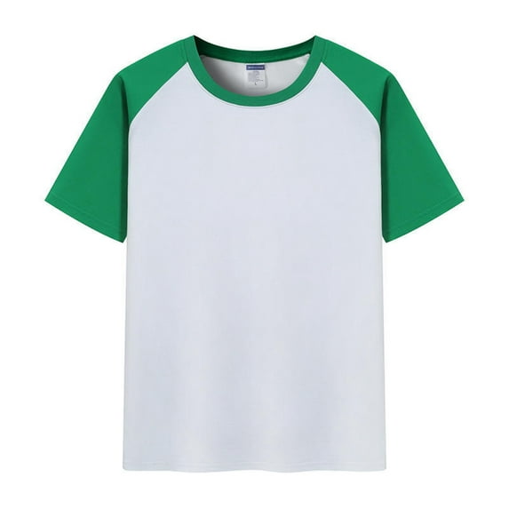 Bjutir Summer T-Shirts For Boys Toddler Kids Girls Casual Short Sleeve Colorblock Oversized Round Neck Cotton Tee Shirt Tops For 4-5 Years