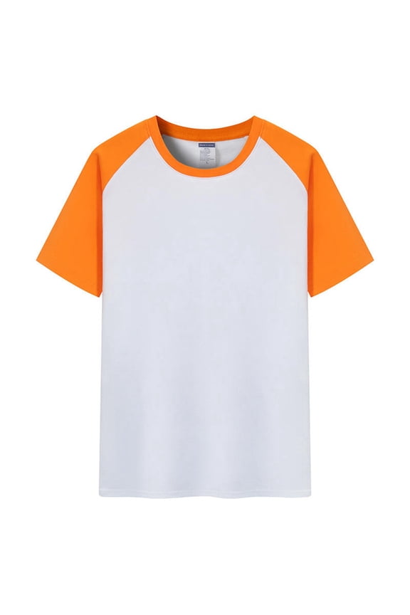 Summer T-Shirts For Boys Toddler Kids Girls Casual Short Sleeve Colorblock Oversized Round Neck Tee Shirt Tops For 5-6 Years