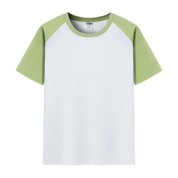Bjutir Summer T-Shirts For Boys Toddler Kids Girls Casual Short Sleeve Colorblock Oversized Round Neck Tee Shirt Tops For 6-7 Years