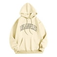 thumbnail image 1 of Bjutir Sweatshirts For Men Men Women Letter Graphic Hooded Print Round Neck Long Sleeve Sweatshirt Tops, 1 of 3