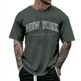thumbnail image 1 of Bjutir T Shirts For Men Summer Beach Letter Print T Shirt Blouse Short Sleeve O Neck Tops T Shirt Xl, 1 of 3