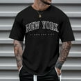 thumbnail image 1 of Bjutir T Shirts For Men Summer Beach Letter Print T Shirt Blouse Short Sleeve O Neck Tops T Shirt Xxxl, 1 of 4