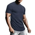 thumbnail image 1 of Bjutir T Shirts For Men Summer Leisure Fashion Solid Color Contrast Design Short Sleeve Tops S, 1 of 1