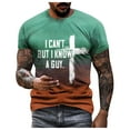 thumbnail image 1 of Bjutir T-Shirts for Men Fashion Casual Short Sleeve Pullover T Shirt Printed Top Green M, 1 of 6