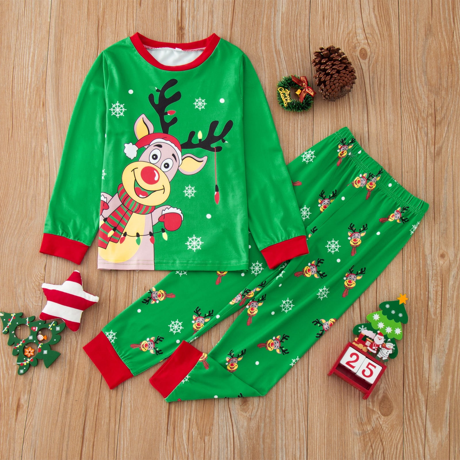 Bjutir Toddler Baby Kids Pajamas Suit Christmas Pajamas Sleepwear Tops ...