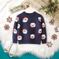 thumbnail image 1 of Bjutir Toddler Boy Christmas Outfit Long Sleeve Bys Tops Girls Winter Christmas Cartoon Knit Sweater Base Warm Sweater For Children Clothes, 1 of 8