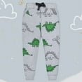 thumbnail image 1 of Bjutir Toddler Boy Girl Pants Cartoon Dinosaur Print Pattern Sweatpants Cotton Drawstring Elastic Waist Sport Jogger Pants With Pocket Fall Winter Outdoor Children Clothes For 4T, 1 of 4