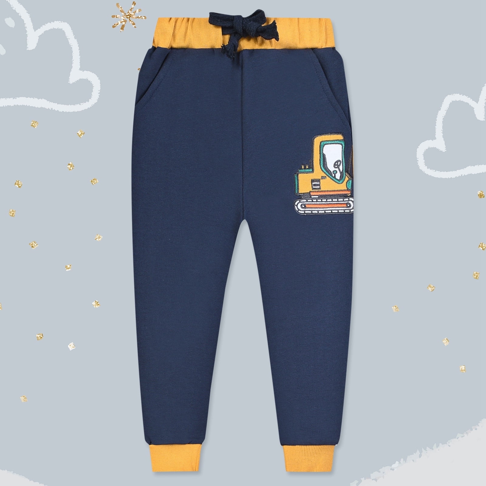 Koton Baby Mädchen Jogger Mit Dino-Applikation – 100% Baumwolle, 6/9 Monate – Beige Sweatpants