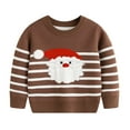 thumbnail image 1 of Bjutir Toddler Boys Girls Christmas Cartoon Warm Knitted Sweater Long Sleeve Tops Knitwear Cardigan Coat Brown Size 3-4 Years, 1 of 8