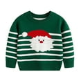 thumbnail image 1 of Bjutir Toddler Boys Girls Christmas Cartoon Warm Knitted Sweater Long Sleeve Tops Knitwear Cardigan Coat Green Size 2-3 Years, 1 of 1