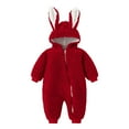 thumbnail image 1 of Bjutir Toddler Boys Girls Coat For Snow Thick Jumpsuit Snowsuit Bunny Coat Baby Warm Hooded Coat Jacket Red, 1 of 3
