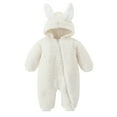 thumbnail image 1 of Bjutir Toddler Boys Girls Coat For Snow Thick Jumpsuit Snowsuit Bunny Coat Baby Warm Hooded Coat Jacket White, 1 of 3