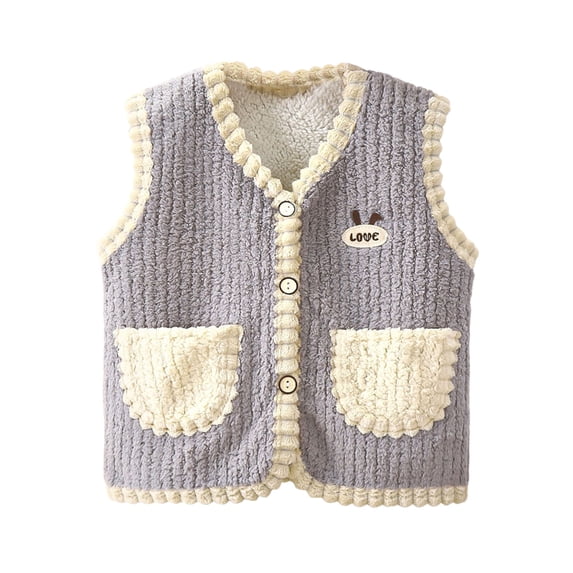 Bjutir Children Winter Coat Toddler Girls Boys Sleeveless Warm Two Pockets Coat Jacket Fall Clothes