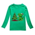 thumbnail image 1 of Bjutir Toddler Boys Girls T Shirt Fall Winter Long Sleeve Christmas Cartoon Dinosaur Prints Tops Green Size 3-4 Years, 1 of 4