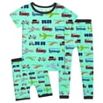 thumbnail image 1 of Bjutir Toddler Boys Outfit Set Graphic Print Short Sleeve Crew Neck Tees With Pants Set Summer Outdoor Breathable Boys Outfit Size 2-3 Years Mint Green, 1 of 5