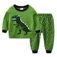 thumbnail image 1 of Bjutir Toddler Boys Pajamas Set Kids 2 Piece Pj'S Long Sleeve Sleepwear Clothes Set Outfits Green Size 3-4 Years, 1 of 1