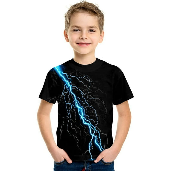 Bjutir Toddler Boys T Shirts Summer Short Sleeve Girls Shirt Fashion Cool 3D Prints Shirt Gift Trendy Kid Shirt Kid T Shirt Youth Shirt Top For 4-5 Years